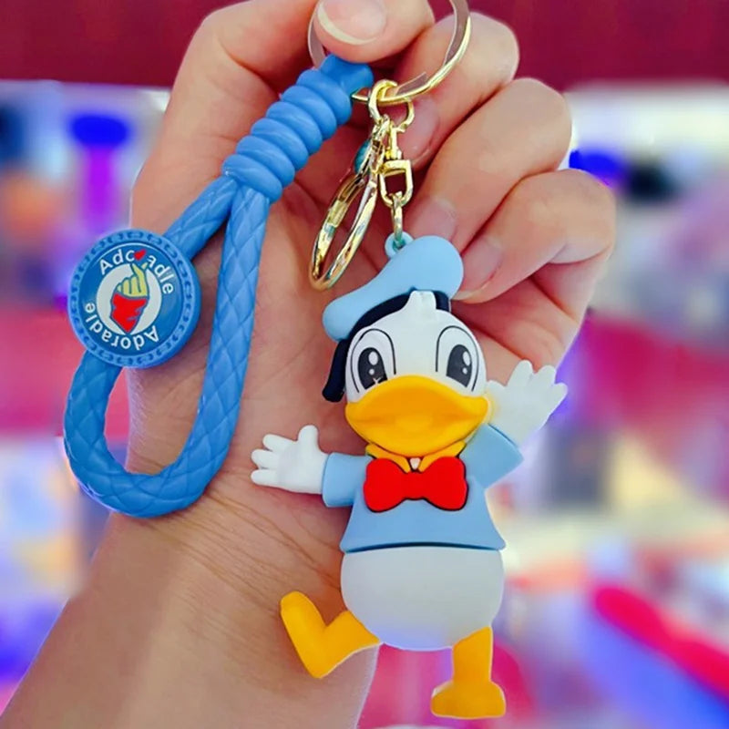 Wholesale New Anime Disney Keychain Mickey Mouse Minnie Lilo & Stitch Cartoon Keyring Key Chain Car Pendant Kids Toys Gifts