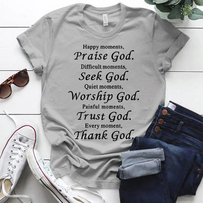 Thanks God Fashion Shirts for Men/Women; Christian Short Sleeve; Faith Shirts; God T-shirts; Unisex Jesus Shirts; Gifts for Chri