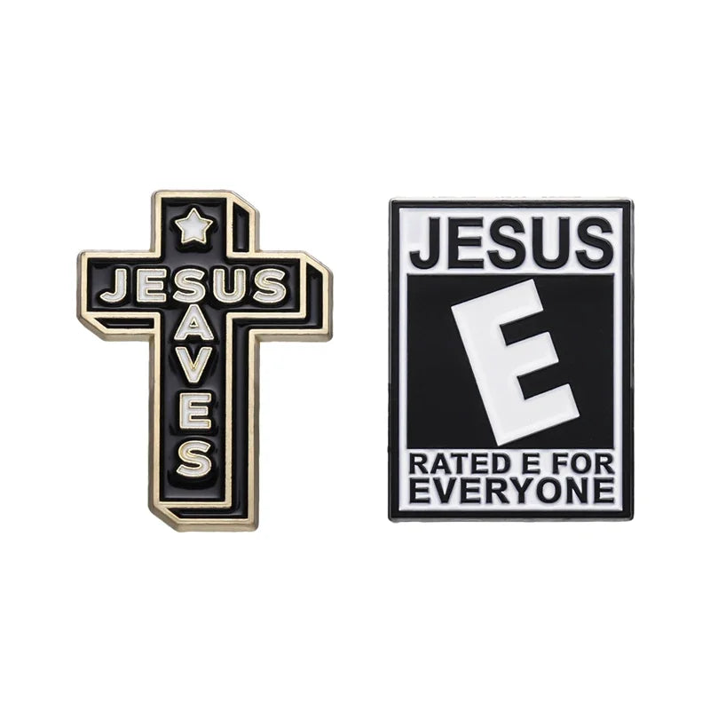 Holy Jesus Enamel Pin San Judas Christian Easter Cross Festival Retro Religious Beliefs Jewelry Brooch Lapel Badge Wholesale