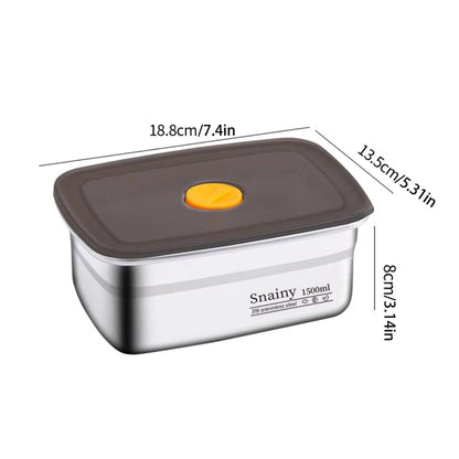 Stainless Steel Preservation Box Microwave Oven Square Lunch Box Insulation Box Office Canteen Lunch Box