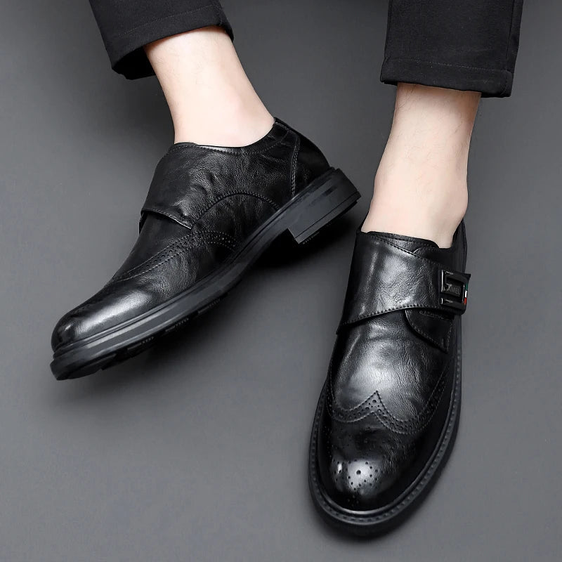 High Quality Business Leather Shoes Mens Dress Shoes All-match Casual Men Loafers Breathable Slip on Footwear Male Oxford Shoes