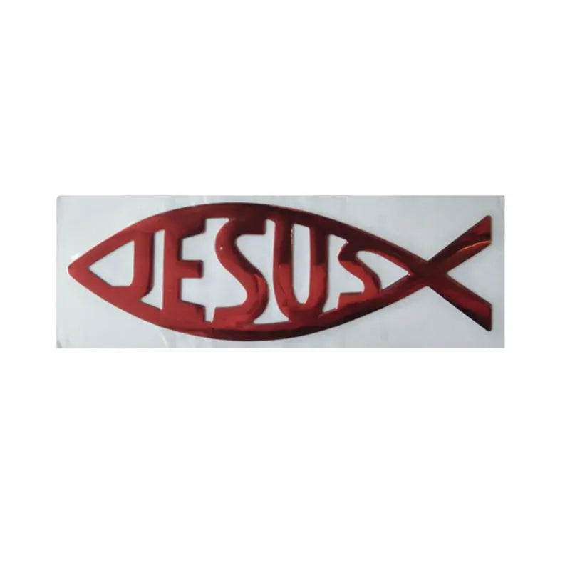 Universal Car Styling Sticker Hollow Jesus Fish Badge Decals Automobiles Motorcycle Computer Accessories