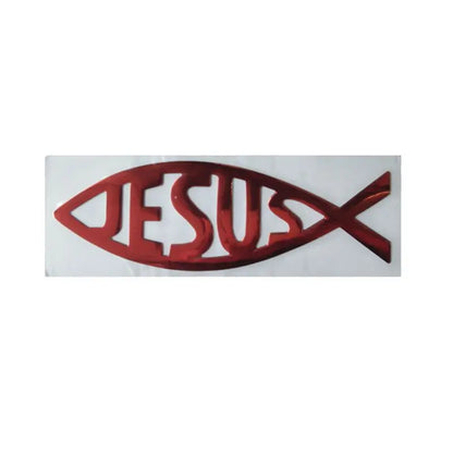 Universal Car Styling Sticker Hollow Jesus Fish Badge Decals Automobiles Motorcycle Computer Accessories