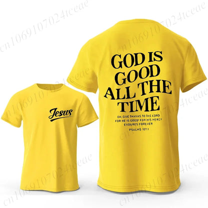 Men's Fashion Summer T-shirts Believe Cross Jesus Creative Graphic Printed Tshirts Casual Short Sleeved T-shirt Christian Tops