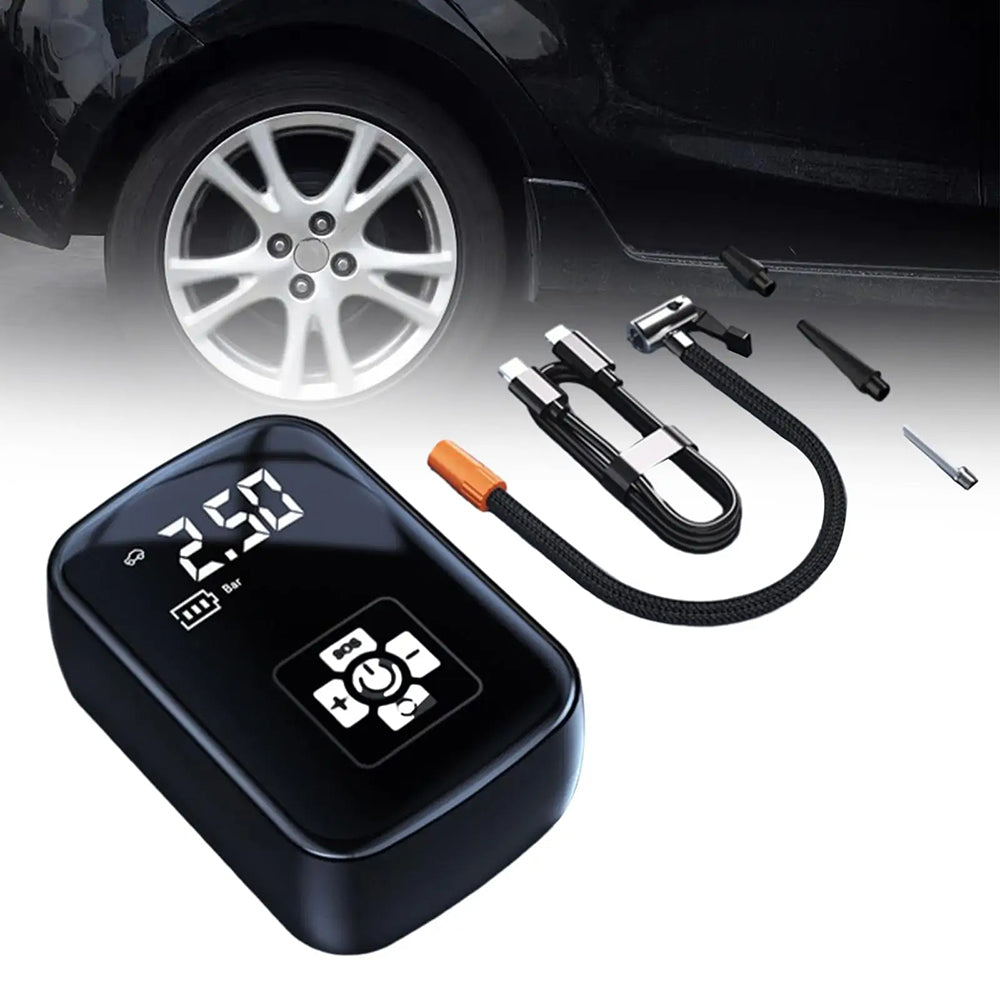 Wireless Electric Car Tyre Inflator Pump - USB Rechargeable