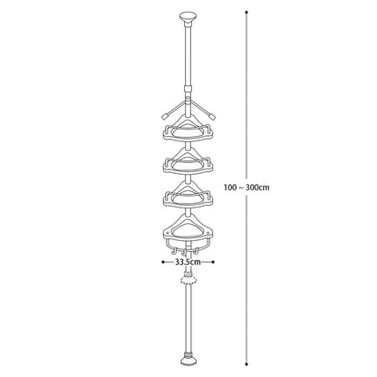 STORFEX 4 Layer Corner Shower Caddy, Adjustable Shower Shelf