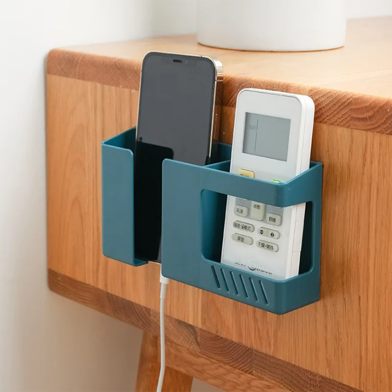 2 in 1 Wall-Mounted Storage Box for Phones and Remotes