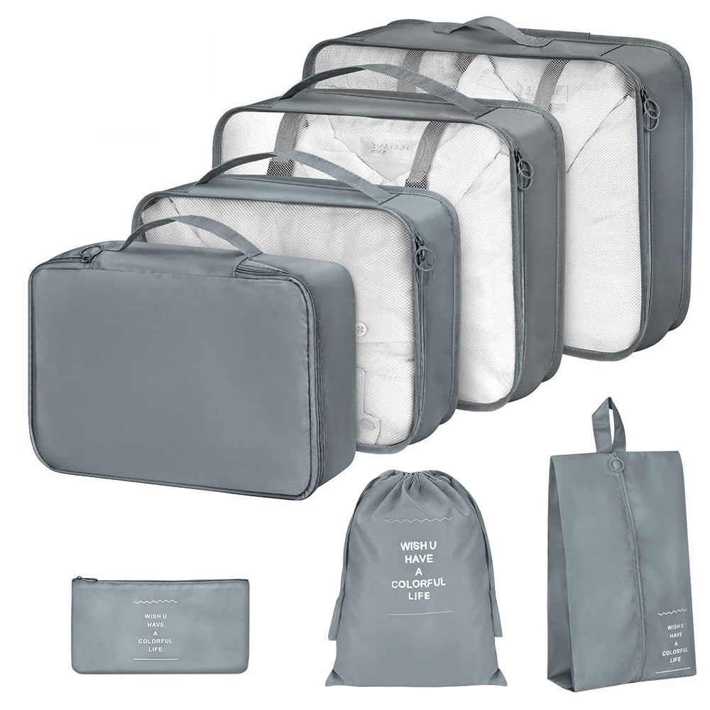 STORFEX Travel Organizer 7-Piece Toiletry Cosmetics Organizer Travel Bag