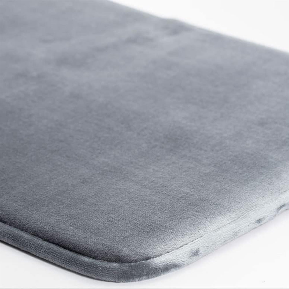 COMFEYA Thick Memory Foam Bath Mat, Soft and Absorbent Velvet Bath Mat with Durable Dots on Bottom, Machine Washable, Shower Floor Rug Room Decor, 89 x 58 x0.5 cm, Grey