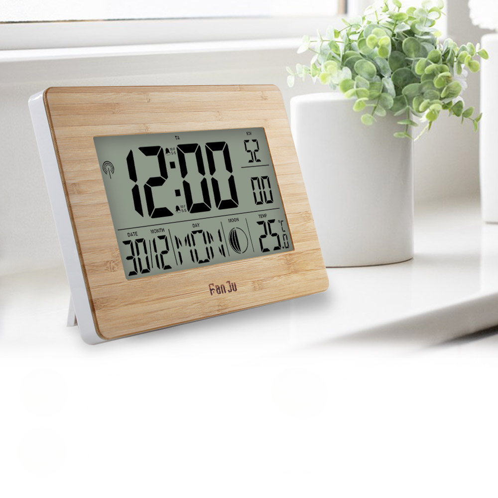 Large LCD Screen Electronic Wall Desk Digital Alarm Clock