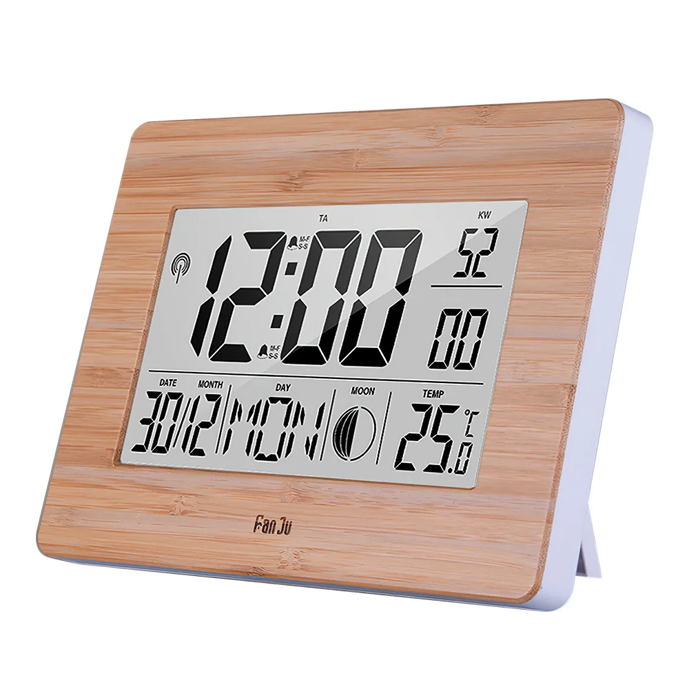 Large LCD Screen Electronic Wall Desk Digital Alarm Clock