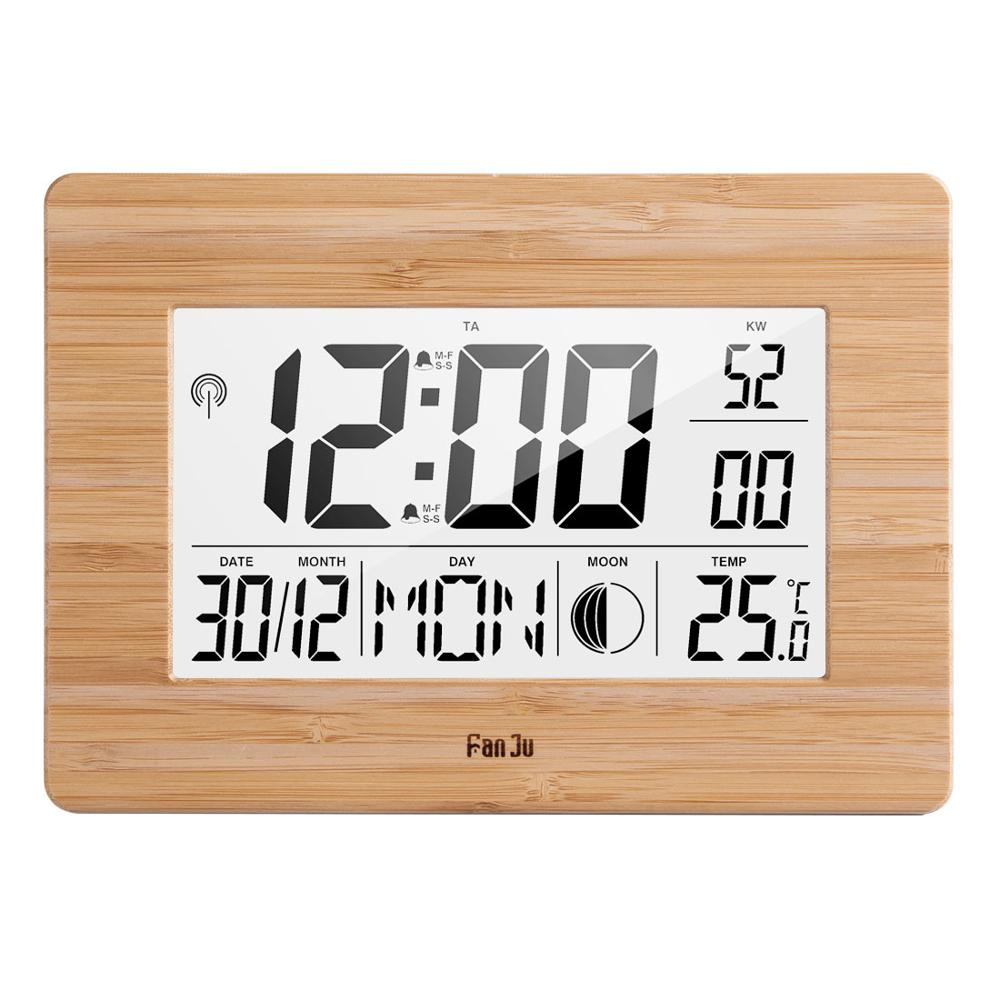 Large LCD Screen Electronic Wall Desk Digital Alarm Clock