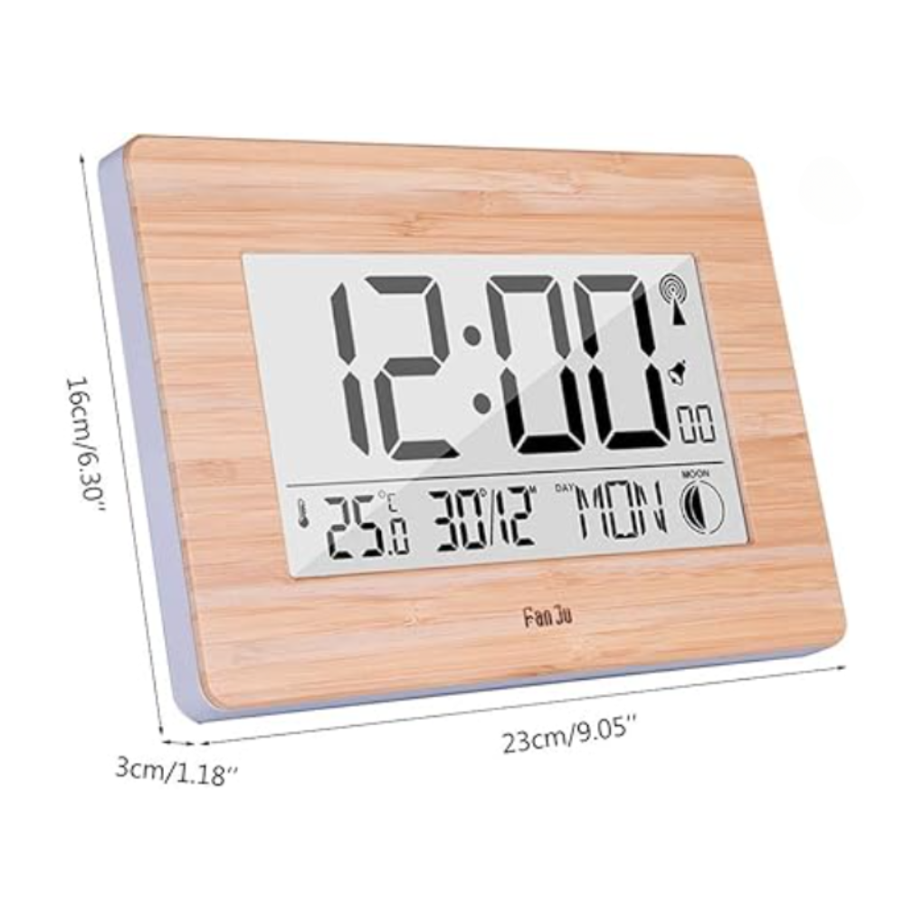 Large LCD Screen Electronic Wall Desk Digital Alarm Clock