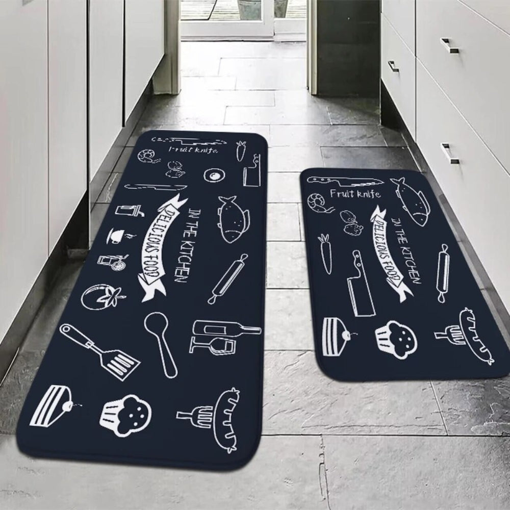 Kitchen Floor Mats and Rugs Washable Rubber Backing Doormat