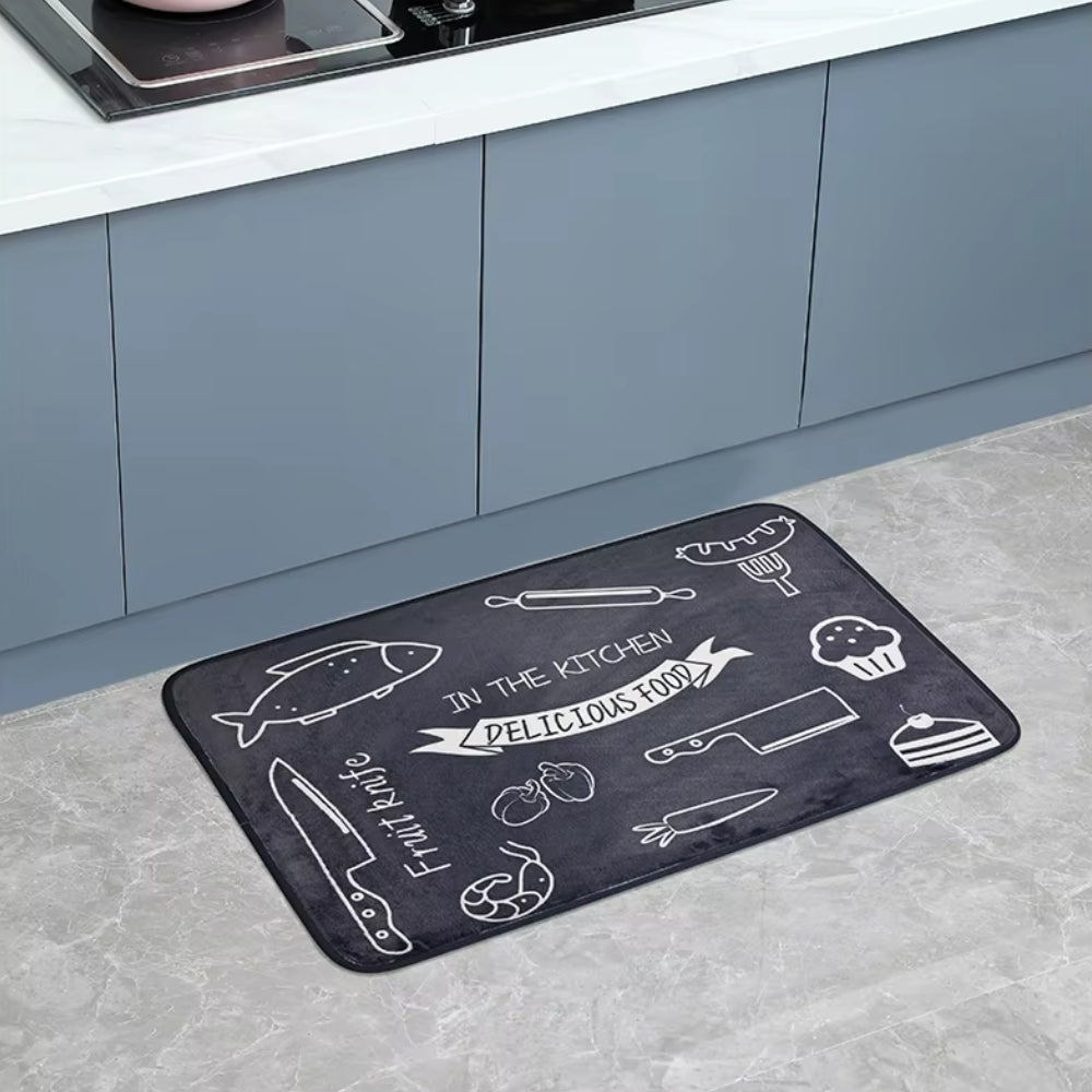 Kitchen Floor Mats and Rugs Washable Rubber Backing Doormat