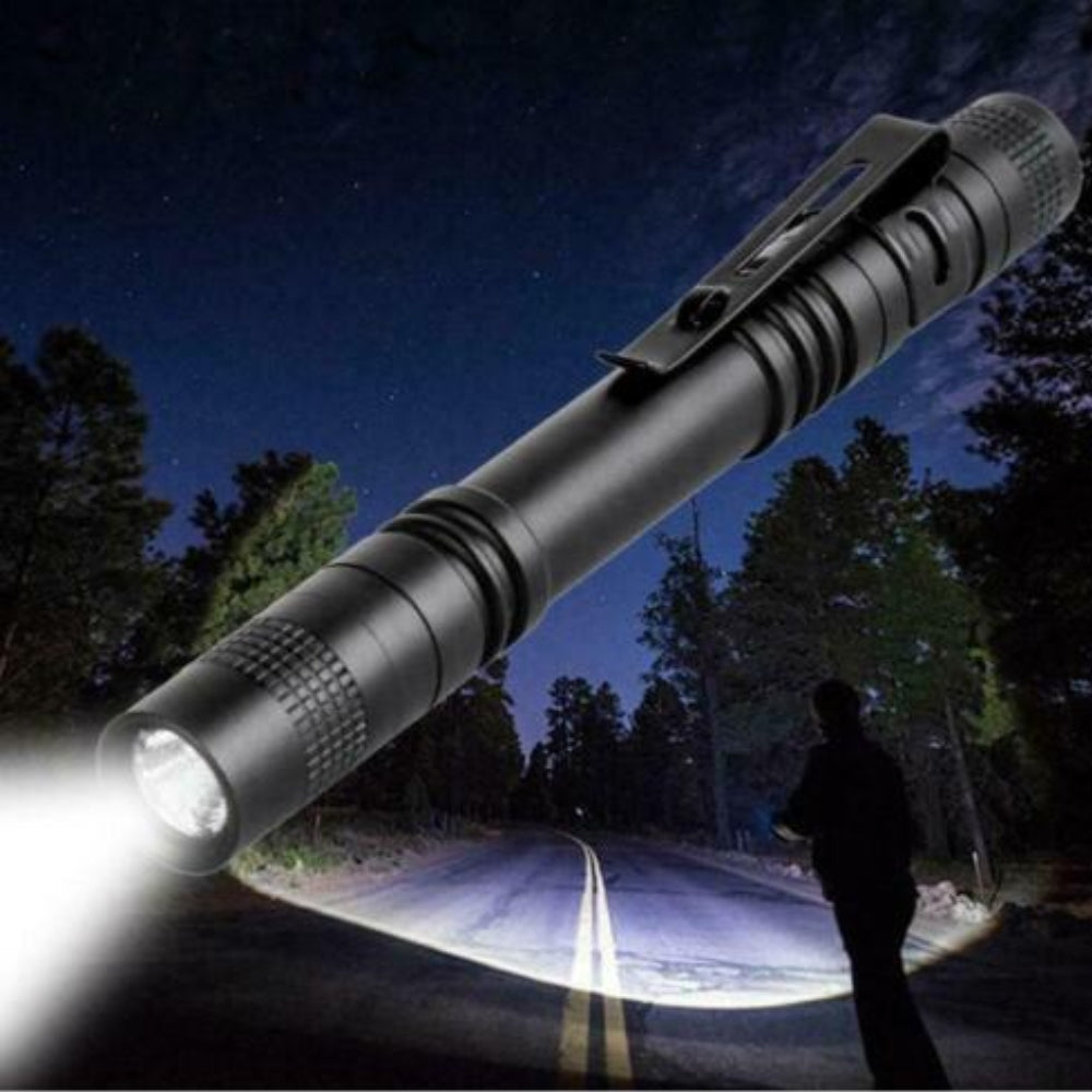 2 Pack Mini LED Torch Super Bright Flashlight Small Lamp Tiny Penlight