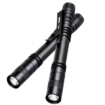 2 Pack Mini LED Torch Super Bright Flashlight Small Lamp Tiny Penlight