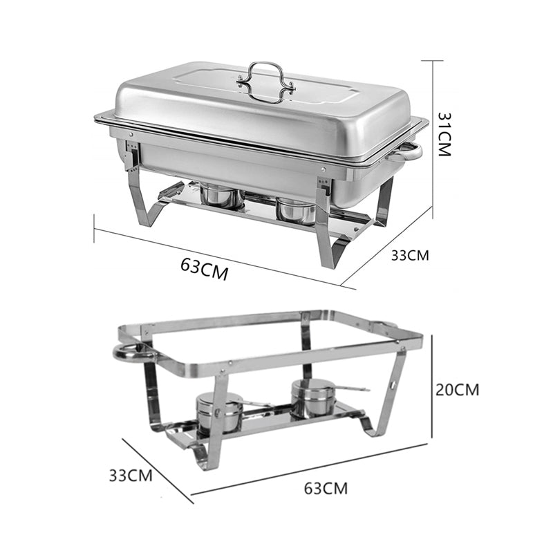 9L 304 Insulated Food Warmer Bain Marie Food Warmer Buffet Warmer Chafing Dish