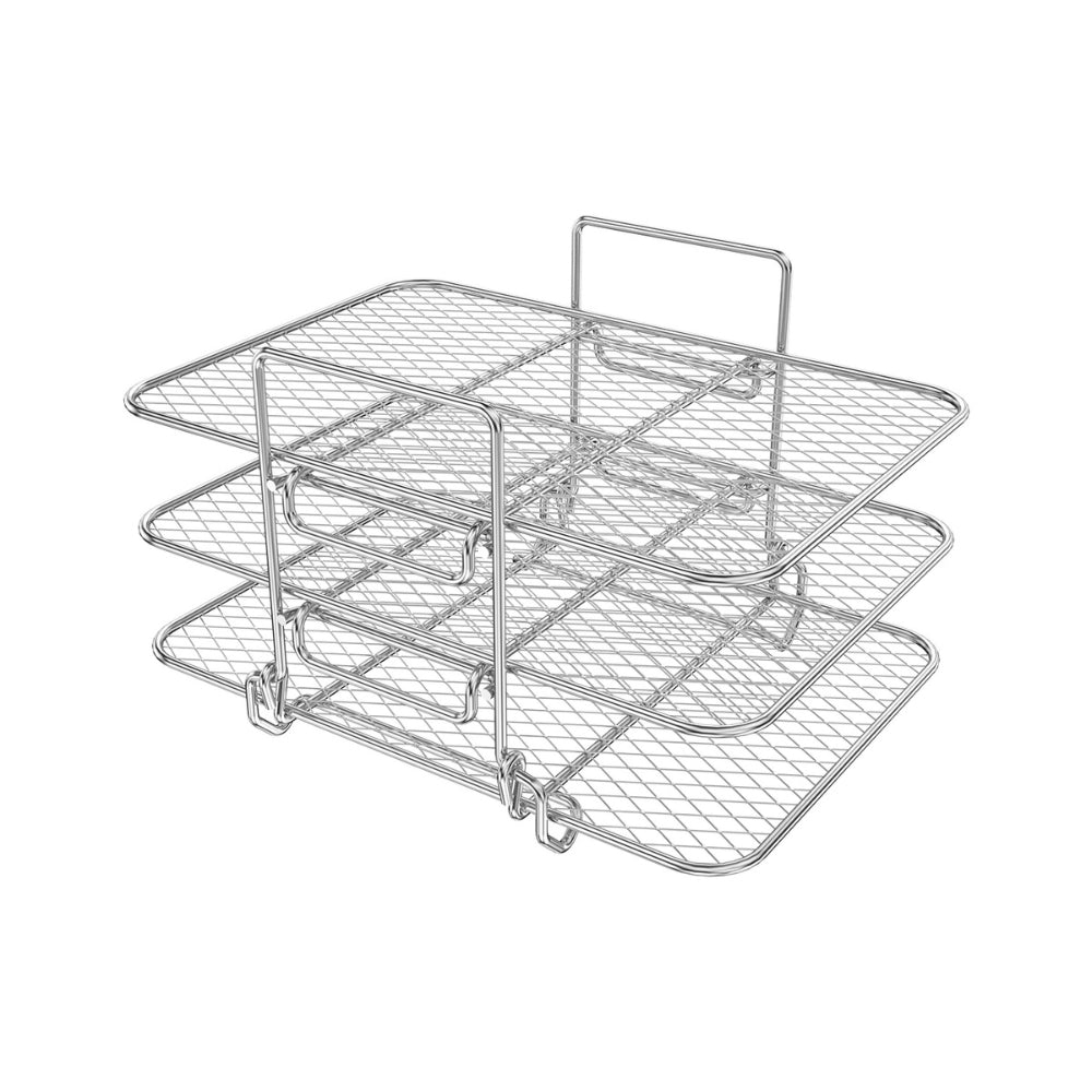 3 Layers Air Fryer Rack Stackable Grilling Rack Stainless Steel