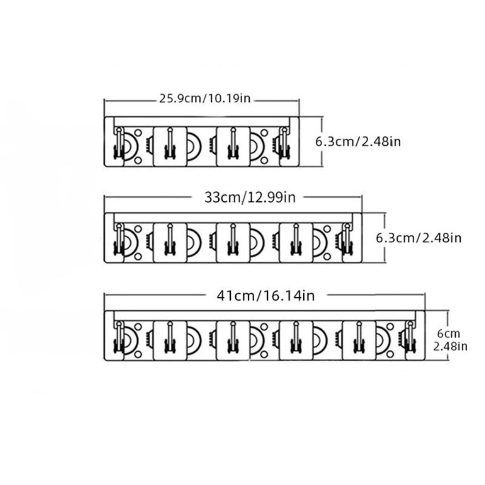 Multi Functional Wall Mounted Mop Holder