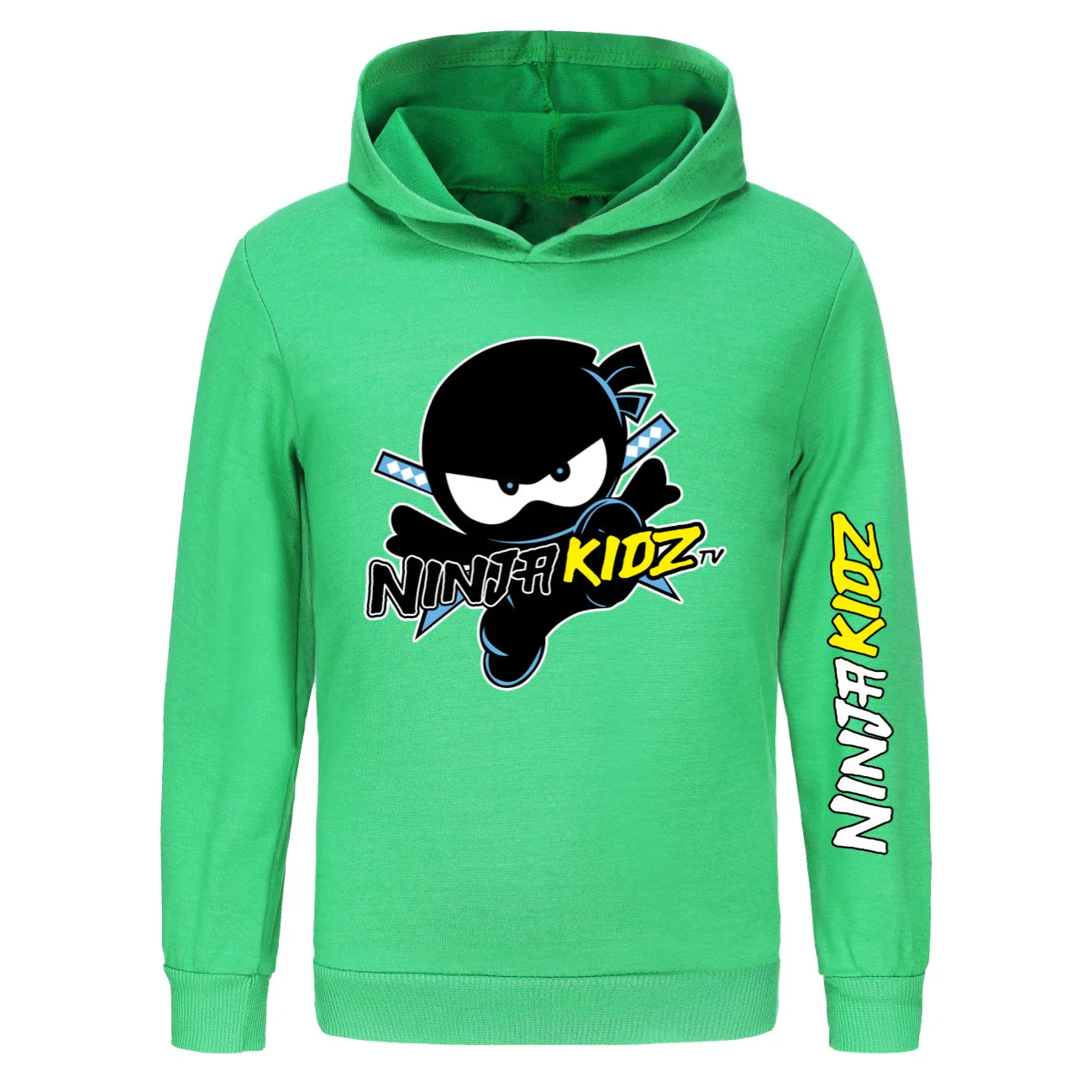 Ninja Kidz Kids Clothes Cotton Hooded Sweater Streetwear Sweatshirt Cartoon Casual Pullover Hip Hop Teenager Boys Girls Clothing