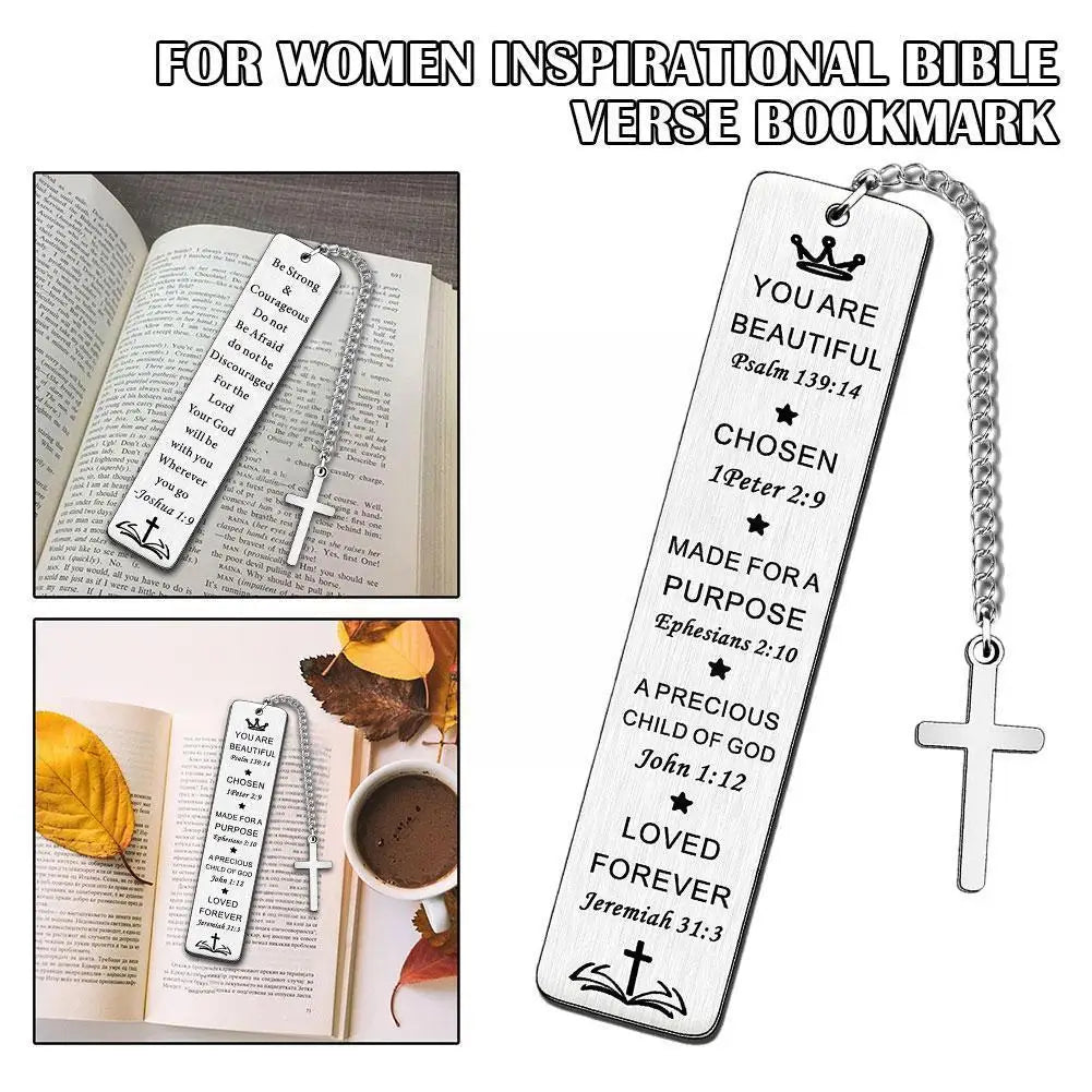 Christian Bookmarks Gifts Steel Bookmark For Women Inspirational Bible Verse Bookmark For Books Stationery For Kids Student Q1k5