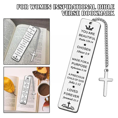 Christian Bookmarks Gifts Steel Bookmark For Women Inspirational Bible Verse Bookmark For Books Stationery For Kids Student Q1k5