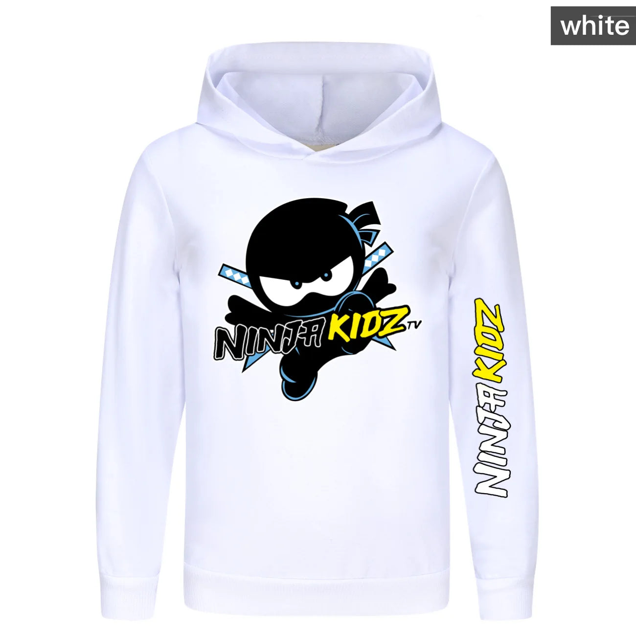 Ninja Kidz Kids Clothes Cotton Hooded Sweater Streetwear Sweatshirt Cartoon Casual Pullover Hip Hop Teenager Boys Girls Clothing