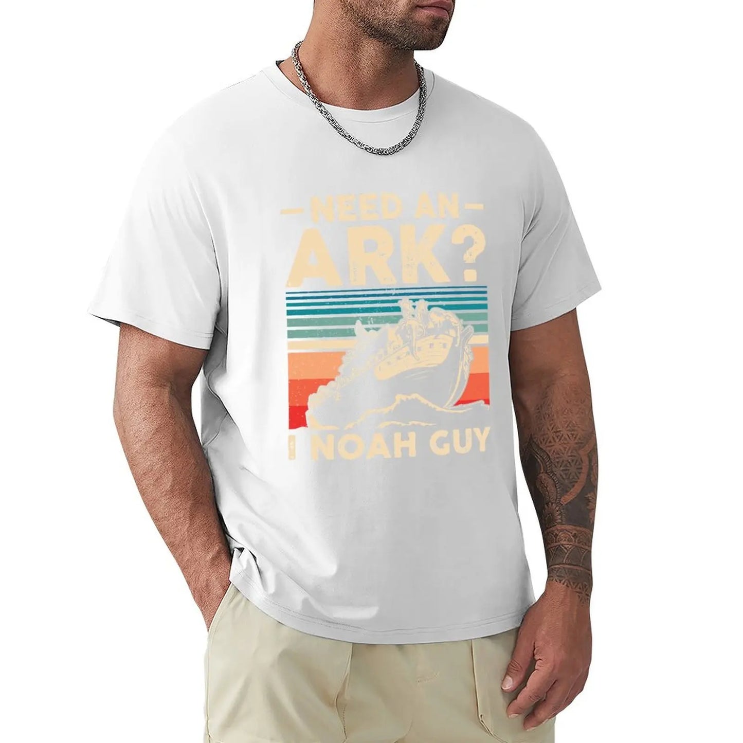 Need an Ark? I Noah Guy Funny Christian Gift Retro Vintage T-shirt summer tops oversizeds boys whites blanks plain t shirts men