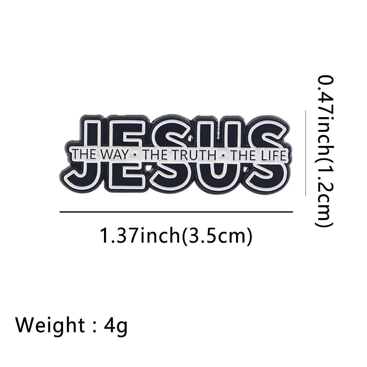 JESUS Way Truth Life Christian Enamel Pin Brooch Pines Lapel Pins Badge on Backpack Clothing Accessories Fashion Jewelry Gifts