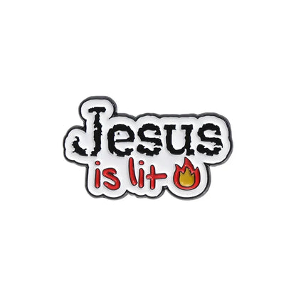 Holy Jesus Enamel Pin San Judas Christian Easter Cross Festival Retro Religious Beliefs Jewelry Brooch Lapel Badge Wholesale