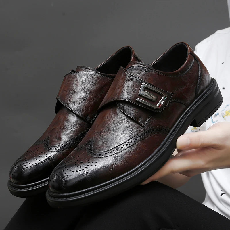 High Quality Business Leather Shoes Mens Dress Shoes All-match Casual Men Loafers Breathable Slip on Footwear Male Oxford Shoes