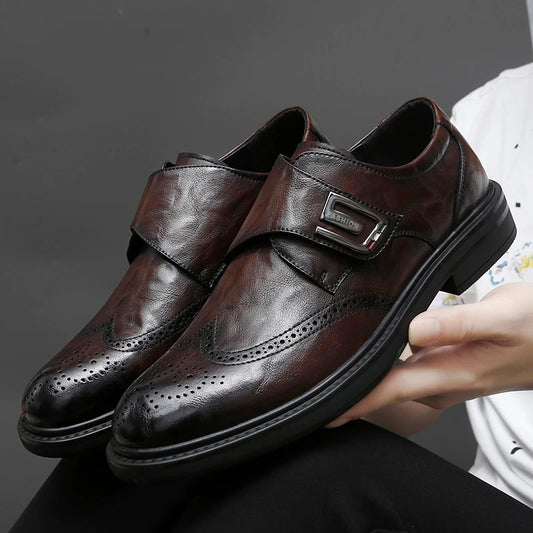 High Quality Business Leather Shoes Mens Dress Shoes All-match Casual Men Loafers Breathable Slip on Footwear Male Oxford Shoes