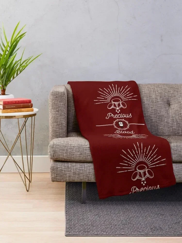 Most precious blood of Jesus Christ Throw Blanket valentine gift ideas For Decorative Sofa christmas gifts Blankets