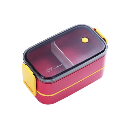 Stainless Steel Lunch Box for Adults Kids School Office 1/2 Layers Microwavable Portable Food Storage Containers