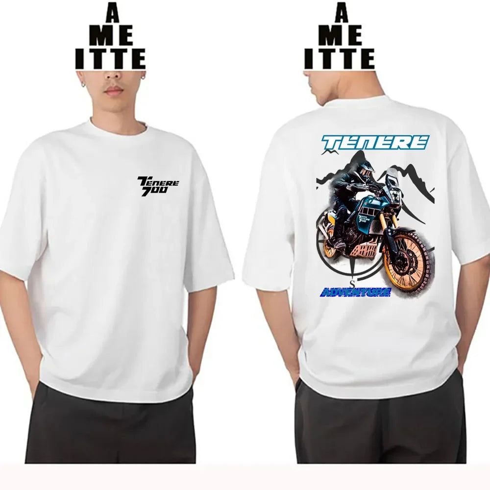 Tenere 700 Adventure T-Shirt SuperTenere 1200 Moto Sport Ride T-shirt Men Short Sleeve Hip Hop Casual Boy Riding Cool Tees