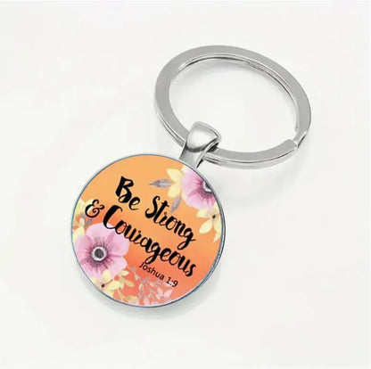 Bible scripture faith pattern keychain, fashionable small gift