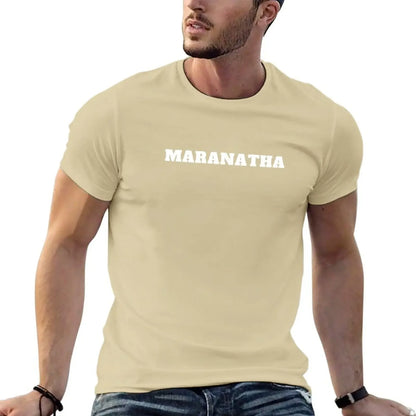 New Maranatha christian jesus T-Shirt korean fashion basketball graphic tees shirts graphic tees Men's t-shirt