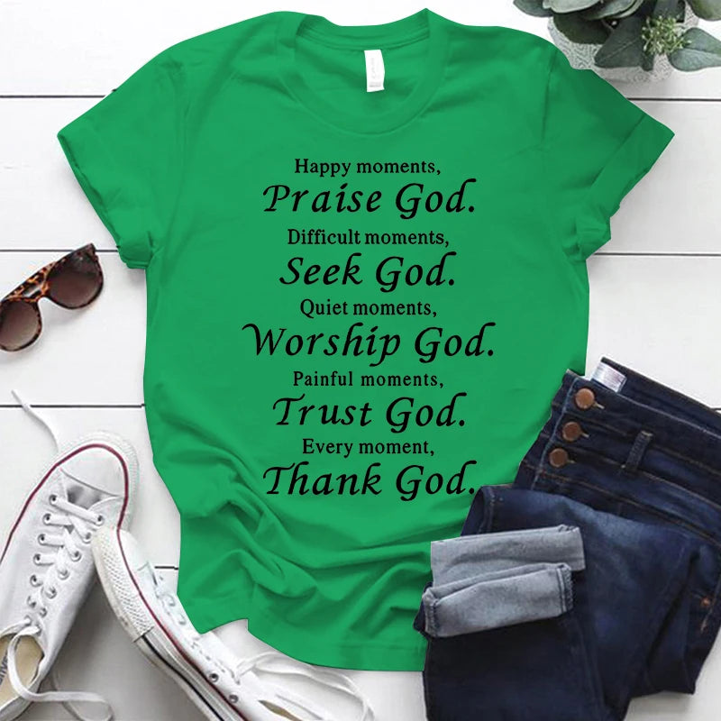 Thanks God Fashion Shirts for Men/Women; Christian Short Sleeve; Faith Shirts; God T-shirts; Unisex Jesus Shirts; Gifts for Chri