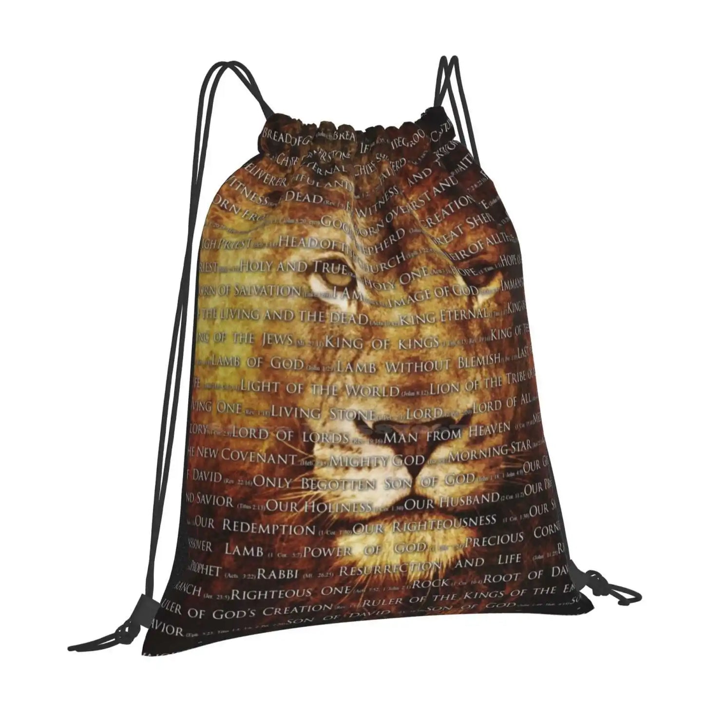 The Names Of God Hot Sale Schoolbag Backpack Fashion Bags God G D Yahweh Jesus Savior Christ Rapture Deliverer Isa Yeshua Lion