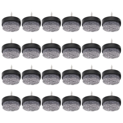 60 Pcs Furniture Felt Feet Non-slip Back Chair Pads Glides Floor Protection Nails Plastic Screw-in