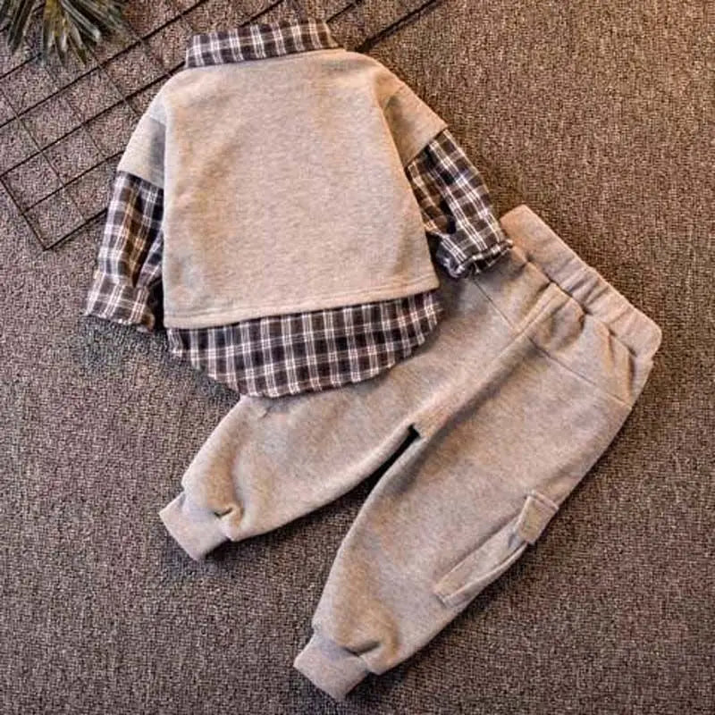 2-7 Years Children Clothing Set Boys Casual Clothes Kids Fashion Sweatshirt And Pants 2 Pcs Baby Autumn Winter Tracksuits