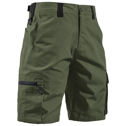 Mens Camouflage Tactical Cargo Shorts Summer Training Waterproof Wear-resistant Pants Multi Pocket Outdoor Combat Shorts Thin