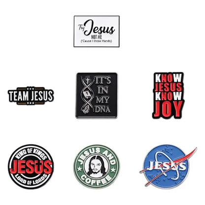 Holy Jesus Enamel Pin San Judas Christian Easter Cross Festival Retro Religious Beliefs Jewelry Brooch Lapel Badge Wholesale