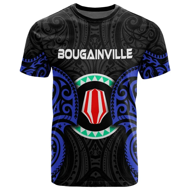 Fashion Polynesian 3D Printed T Shirt For Men Summer Short Sleeves Hawaiian Crew Neck Tees Casual Papua New Guinea T-shirt