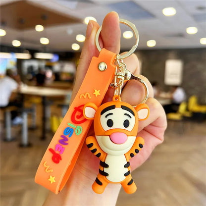 Wholesale New Anime Disney Keychain Mickey Mouse Minnie Lilo & Stitch Cartoon Keyring Key Chain Car Pendant Kids Toys Gifts