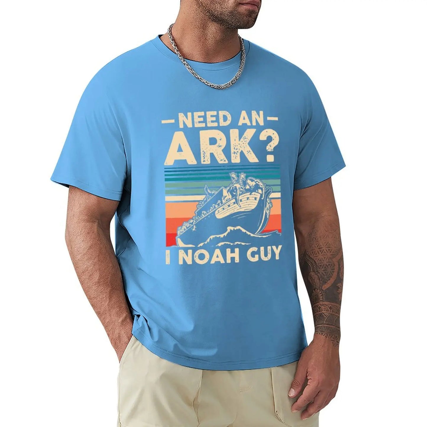 Need an Ark? I Noah Guy Funny Christian Gift Retro Vintage T-shirt summer tops oversizeds boys whites blanks plain t shirts men