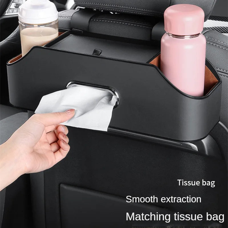 Car Seat Back Hanging Bag Organizer Collector Storage Box Stowing Tidying Tissue Box Cup Phone Holder Accessories For Toyota