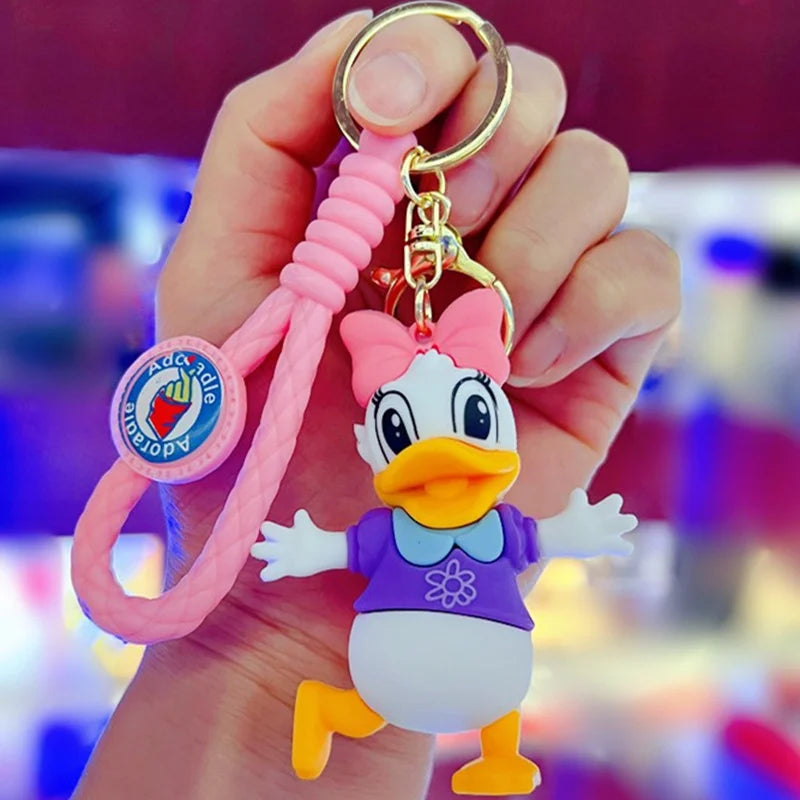 Wholesale New Anime Disney Keychain Mickey Mouse Minnie Lilo & Stitch Cartoon Keyring Key Chain Car Pendant Kids Toys Gifts