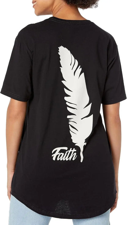 Vibe Tribe Clothing Co | Faith Collection | Extended Length | Short Sleeve Crewneck Tees | Slim-Fit | 100% Cotton | T-Shirt